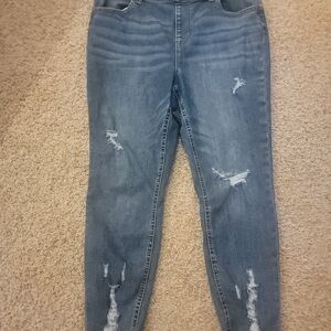 Maurices Distressed Skinny Jeans in Blue